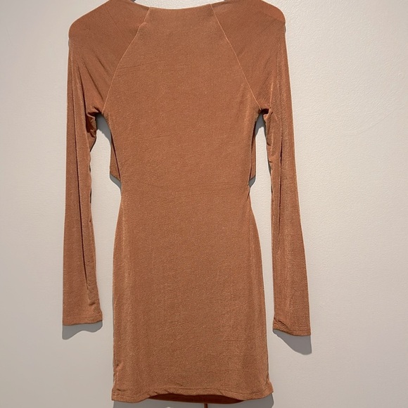 Significant Other X Revolve Rosie Long Sleeve Mini Dress in Caramel Size 4 - Picture 13 of 16